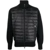 Paul & Shark Padded-panel Knitted Jacket In Black