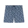 Paul & Shark Costume Da Bagno Con Stampa Shark All-over In Blu Squali Bianchi