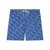 Paul & Shark Costume Da Bagno Con Stampa Shark All-over In Cobalto Squali Bianchi