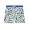Paul & Shark Costume Da Bagno Con Stampa Floreale In Bianco Floreale E Squali Blu Giallo