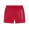 Paul & Shark Costume Da Bagno Con Stampa Logo Reflective In Rosso