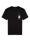 Paul & Shark Shark Graphic Print Crew Neck T-shirt In Black