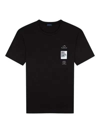 Paul & Shark Logo-print Cotton T-shirt In Black