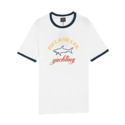 Paul & Shark T-shirt Fo Man C0p1006 010 In White