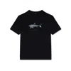 Paul & Shark T-shirt In Jersey Di Cotone Con Stampa Shark In Nero