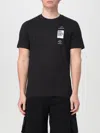 Paul & Shark Shark Graphic Print Crew Neck T-shirt In Black