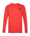 Paul & Shark T-shirt With Round Neck And Long Sleeves In Red