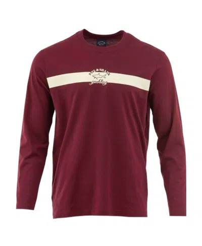 Paul & Shark T-shirt With Round Neck And Long Sleeves In Red