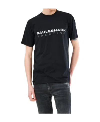 Paul & Shark T-shirt With Round Neck And Short Sleeves In Black