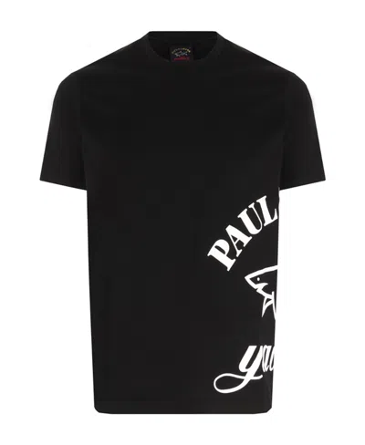 Paul & Shark T-shirt With Round Neck And Short Sleeves In Black