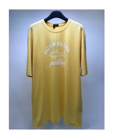 Paul & Shark T-shirt With Round Neck And Short Sleeves Logo In Green
