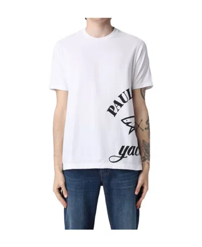 Paul & Shark T-shirt With Round Neck And Short Sleeves In White