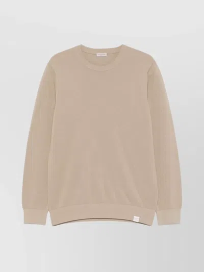 Paul & Shark Textured Crew Neck Sweater With Long Sleeves In Neutrals