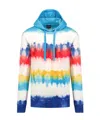 Paul & Shark Tie-dye Cotton Drawstring Hoodie In Multicolor