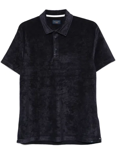 Paul & Shark Towelling Polo Shirt In Blue