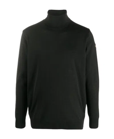 Paul & Shark Turtleneck Virgin Wool Jumper In Black