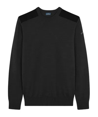 Paul & Shark Typhoon-inserts Wool Sweater In Black