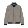 Paul & Shark Bomber Typhoon® Re-4x4 Stretch Con Profili A Righe In Beige