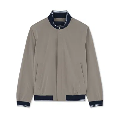 Paul & Shark Bomber Typhoon® Re-4x4 Stretch Con Profili A Righe In Beige