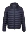 Paul & Shark Ultralight Hooded Quilted Jacket In Black