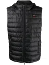 Paul & Shark Ultralight Quilted Gilet In Black