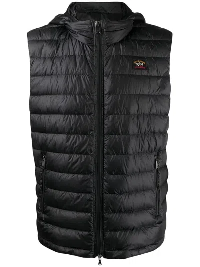 Paul & Shark Ultralight Quilted Gilet In Black