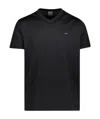 Paul & Shark V-collar Short-sleeved T-shirt In Black