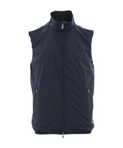 Paul & Shark Vest Type Vertical Collar Casual Jacket In Black