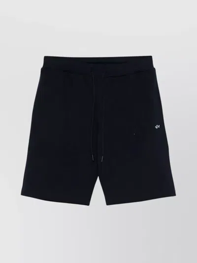 Paul & Shark Waistband Drawstring Back Pocket Shorts In Blue