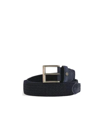 Paul & Shark Weaving Logo Belt In Black