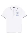 Paul & Shark Shark Print Cotton Polo Shirt Clothing In White