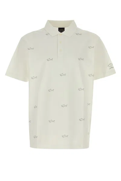 Paul & Shark White Logo Print Polo