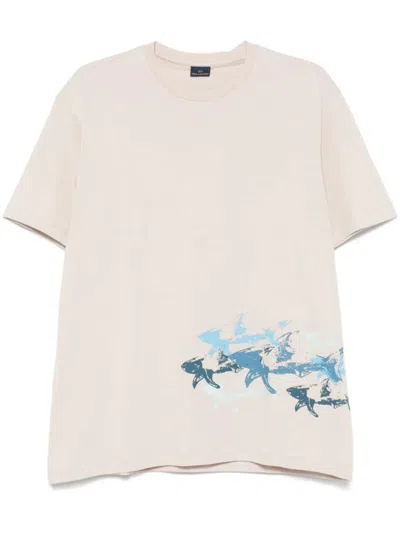 PAUL & SHARK WHITE SHARK CREWNECK T-SHIRT