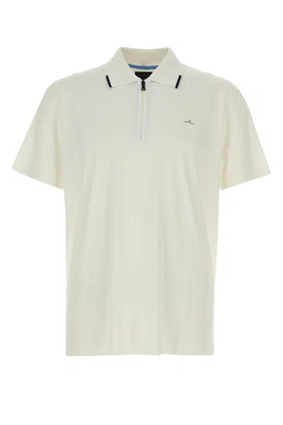 Paul & Shark White Short Sleeve Logo Polo In Neutral