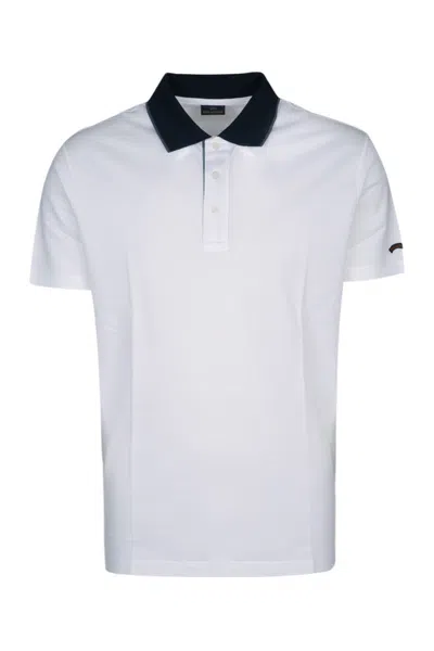 Paul & Shark White Short Sleeves Logo Polo