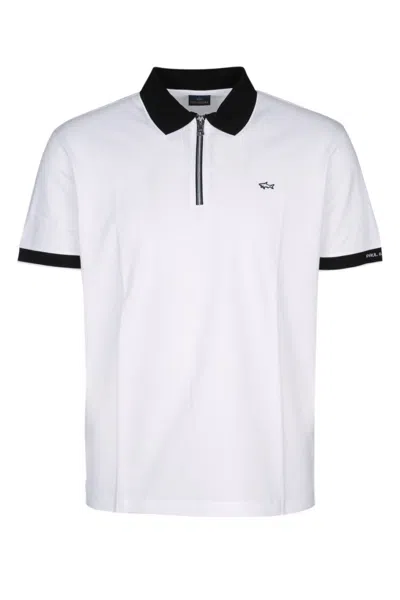 Paul & Shark White Short Sleeves Logo Polo