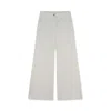 Paul & Shark Pantalone Wide Leg In Twill Di Cotone Stretch In Burro