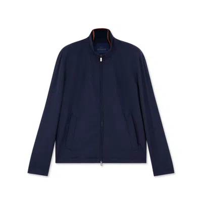 Paul & Shark Bomber In Lana E Seta In Blu