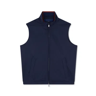 Paul & Shark Gilet In Lana E Seta In Blu