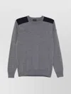 Paul & Shark Wool Crewneck Sweater Contrast Panels