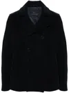 Paul & Shark Double Breasted Coat In Blue