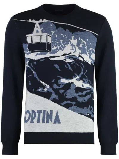 Paul & Shark Man Sweater Midnight Blue Size Xl Virgin Wool