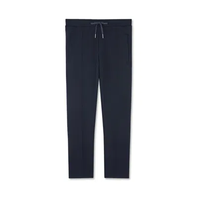 Paul & Shark Pantalone X-soft Fleece Con Ricamo Fin In Blu