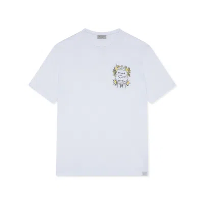 Paul & Shark T-shirt X-soft Jersey Con Ricamo Capri In Bianco