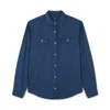 Paul & Shark Camicia X-soft In Giza Cotton Light Denim In Blu Scuro Jeans