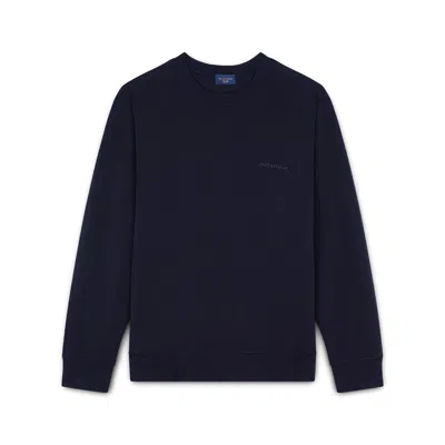 Paul & Shark Felpa X-soft Con Stampa Maxi Sharks In Blu