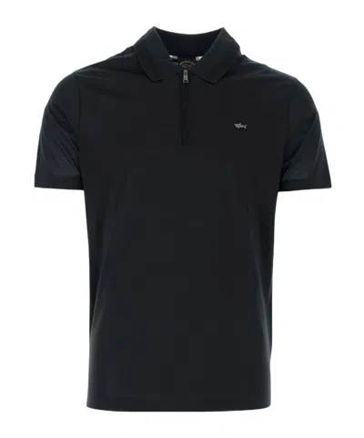 Paul & Shark Zip-fastening Polo In Black