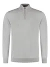 Paul & Shark Zip-neck Pullover In Grey