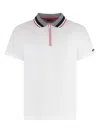 Paul & Shark Ribbed Collar Polo Shirt In Weiss