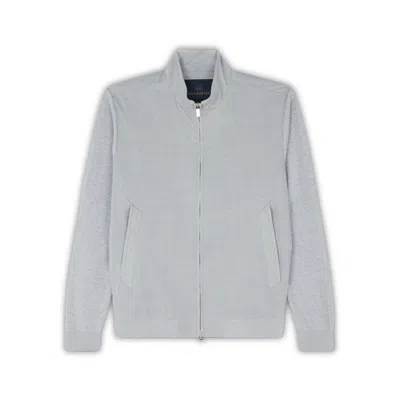 Paul & Shark Cardigan Hybrid Zip-up In Lana In Grigio Tortora